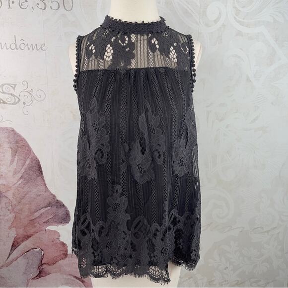 Altar'd State Grey Lace Top Size small boho - Picture 1 of 10